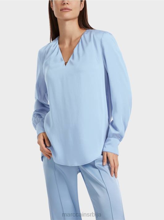 цасуал блуза са В-изрезом Marc Cain D688855 тамно летње небо одећу