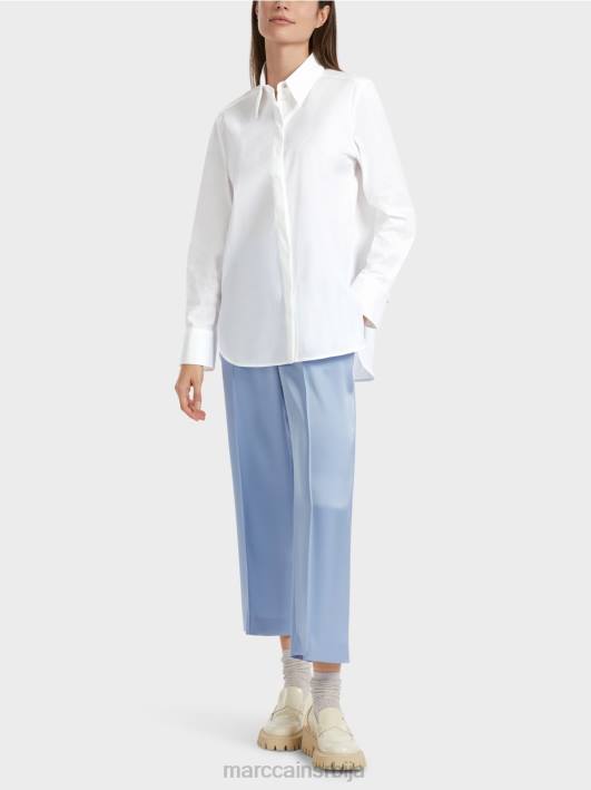 блуза са продуженим леђима Marc Cain D688858 бео одећу