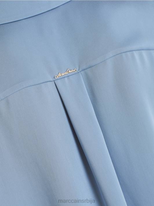 класична кошуља блуза са В-изрезом Marc Cain D688859 тамно летње небо одећу