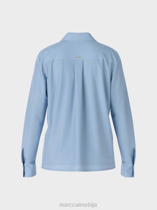 класична кошуља блуза са В-изрезом Marc Cain D688859 тамно летње небо одећу