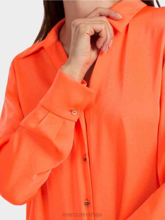 класична кошуља блуза са В-изрезом Marc Cain D688861 светли корал одећу