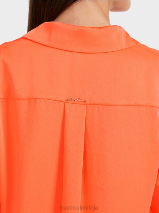 класична кошуља блуза са В-изрезом Marc Cain D688861 светли корал одећу