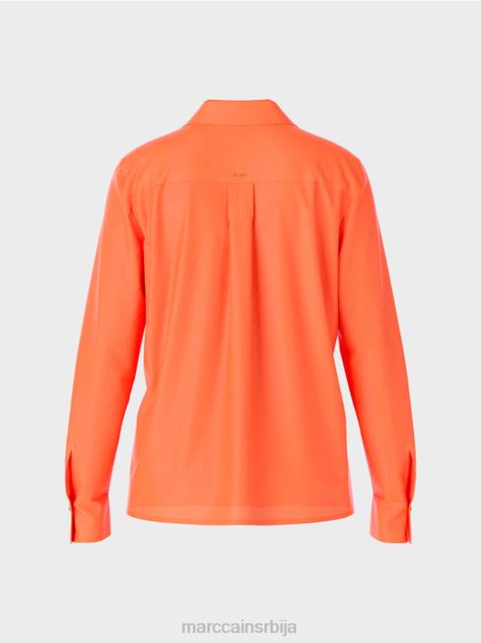 класична кошуља блуза са В-изрезом Marc Cain D688861 светли корал одећу