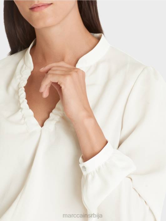 блуза са женственим детаљима Marc Cain D688862 прљаво бело одећу