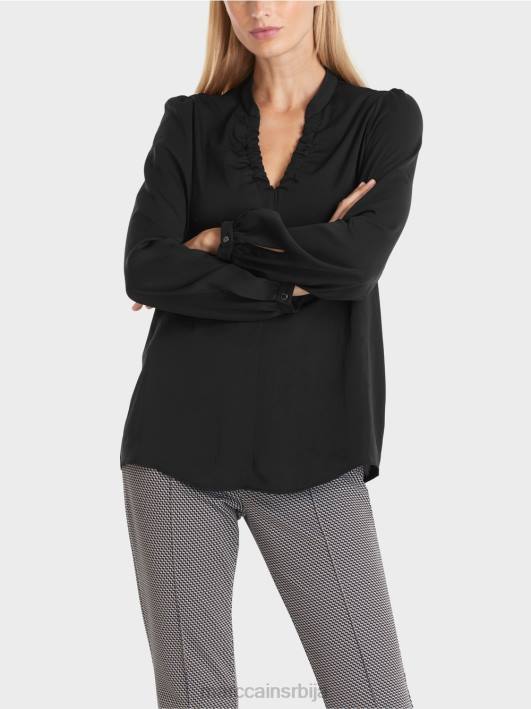 блуза са женственим детаљима Marc Cain D688863 црн одећу