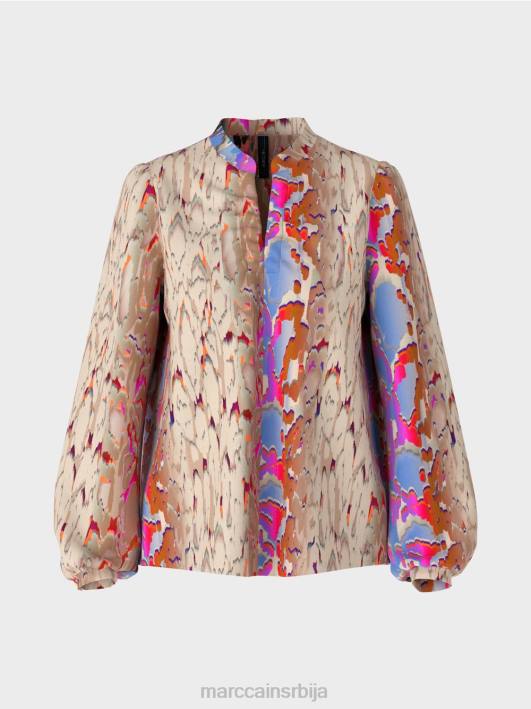 блуза са мешавином штампе Marc Cain D688864 тамно летње небо одећу