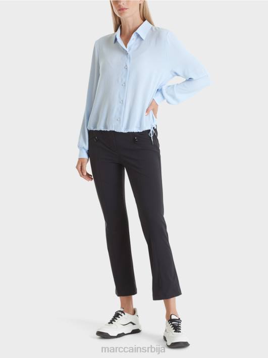 блуза са везицом Marc Cain D688865 меки прах плаве боје одећу