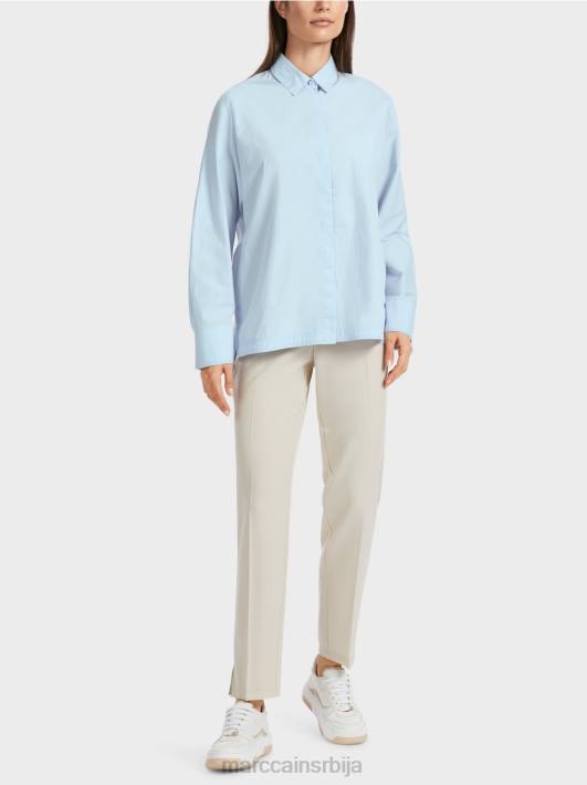 кимоно блуза "промислимо заједно". Marc Cain D688867 меки прах плаве боје одећу