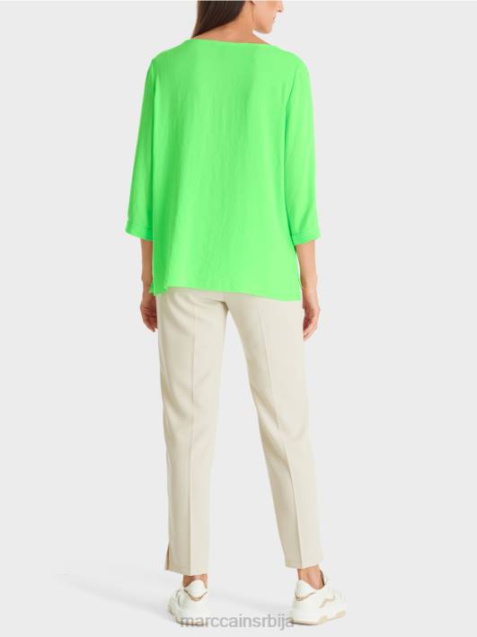 тече блуза Marc Cain D688873 светло шокантно зелено одећу