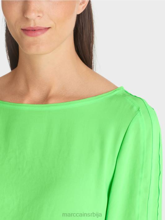 тече блуза Marc Cain D688873 светло шокантно зелено одећу