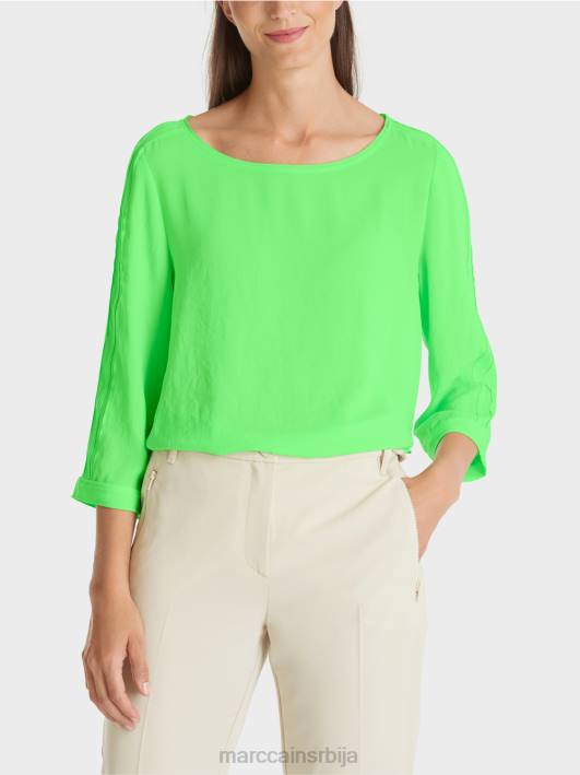 тече блуза Marc Cain D688873 светло шокантно зелено одећу