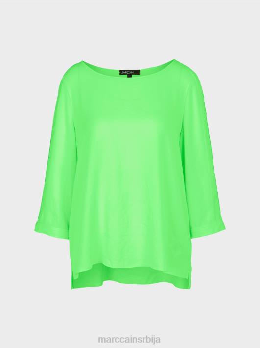 тече блуза Marc Cain D688873 светло шокантно зелено одећу