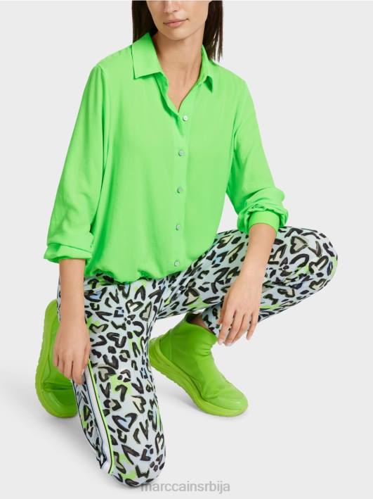 блуза са везицом Marc Cain D688875 светло шокантно зелено одећу