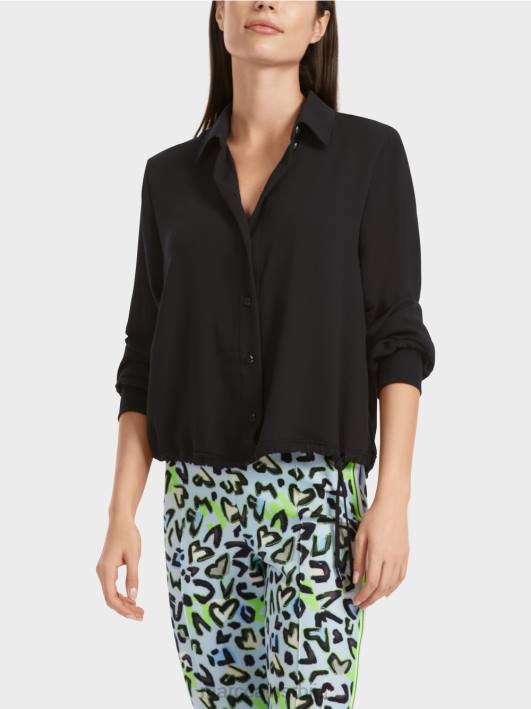 блуза са везицом Marc Cain D688876 црн одећу