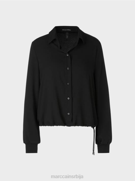 блуза са везицом Marc Cain D688876 црн одећу