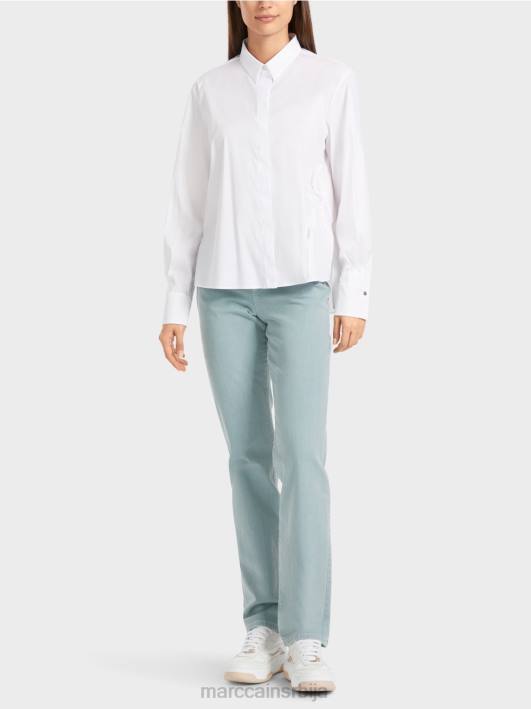 широка кошуља блуза са апликацијом Marc Cain D688877 бео одећу