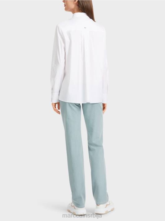 широка кошуља блуза са апликацијом Marc Cain D688877 бео одећу