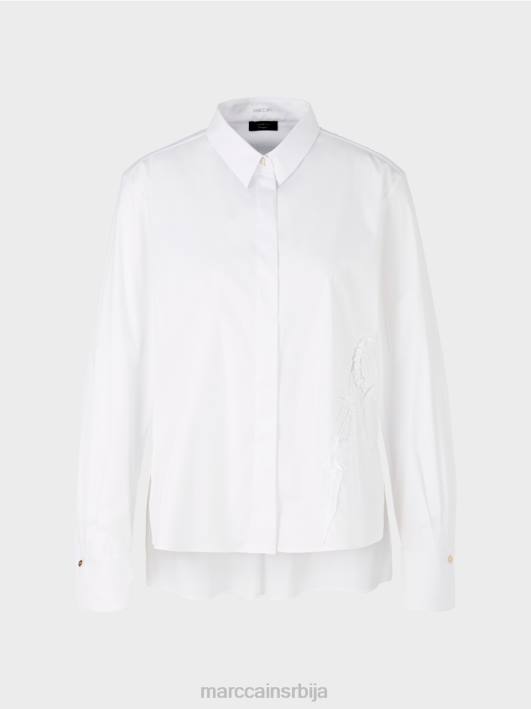 широка кошуља блуза са апликацијом Marc Cain D688877 бео одећу