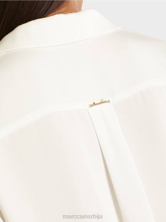 класична кошуља блуза са В-изрезом Marc Cain D688884 прљаво бело одећу