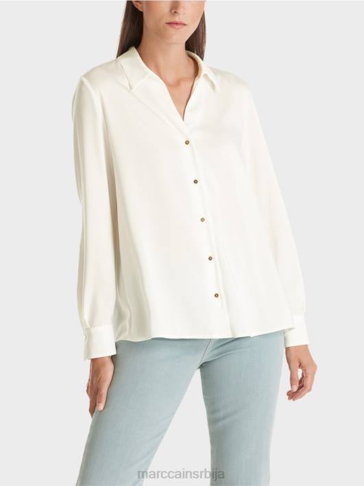 класична кошуља блуза са В-изрезом Marc Cain D688884 прљаво бело одећу