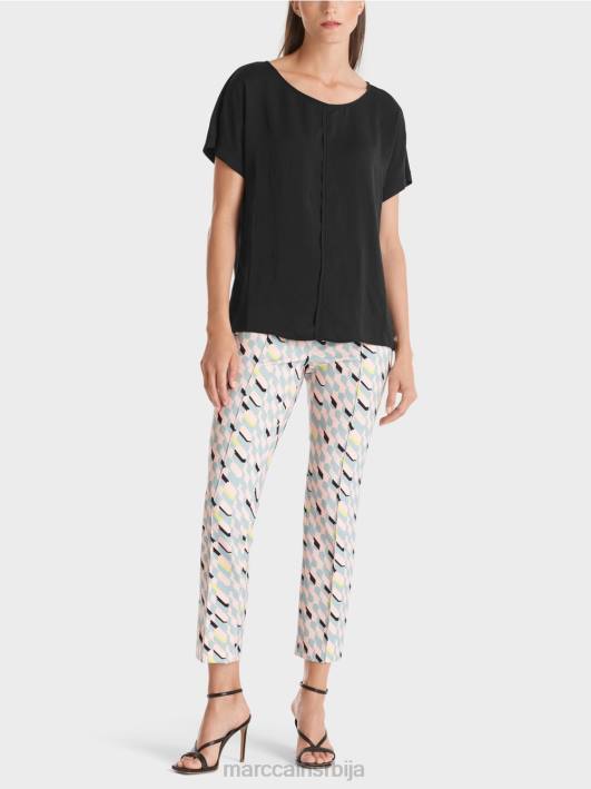 пуристичка блуза "преиспитајмо заједно". Marc Cain D688887 црн одећу