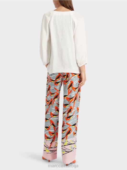 В-изрез „преиспитајте заједно блузу Marc Cain D688891 прљаво бело одећу