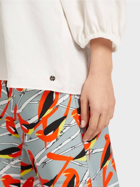 В-изрез „преиспитајте заједно блузу Marc Cain D688891 прљаво бело одећу