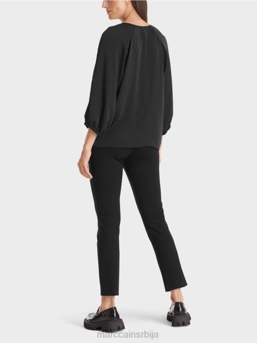 В-изрез „преиспитајте заједно блузу Marc Cain D688892 црн одећу