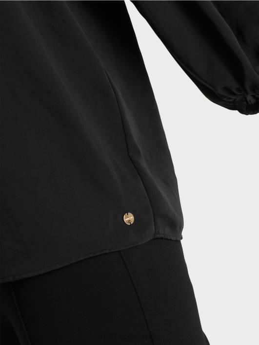 В-изрез „преиспитајте заједно блузу Marc Cain D688892 црн одећу