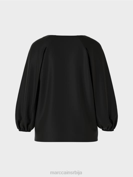 В-изрез „преиспитајте заједно блузу Marc Cain D688892 црн одећу