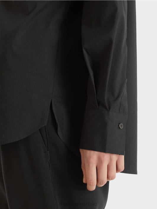 памучна растезљива блуза Marc Cain D688893 црн одећу