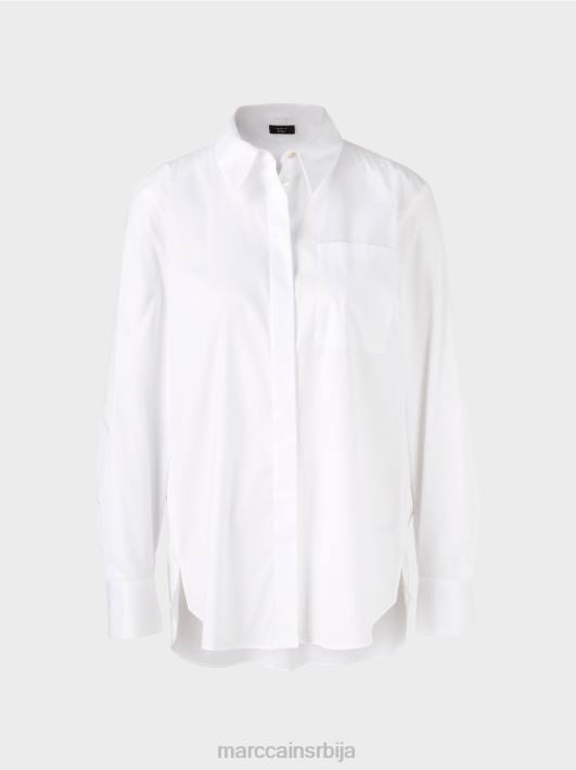 памучна растезљива блуза Marc Cain D688902 бео одећу