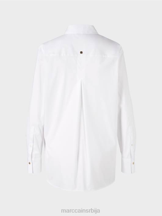 памучна растезљива блуза Marc Cain D688902 бео одећу