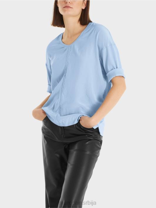 блуза са мешавином материјала Marc Cain D688905 тамно летње небо одећу