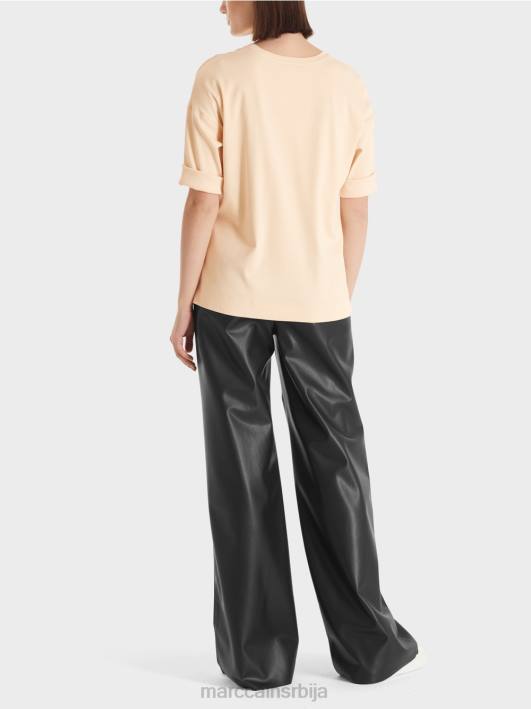 блуза са мешавином материјала Marc Cain D688907 тамна крема одећу