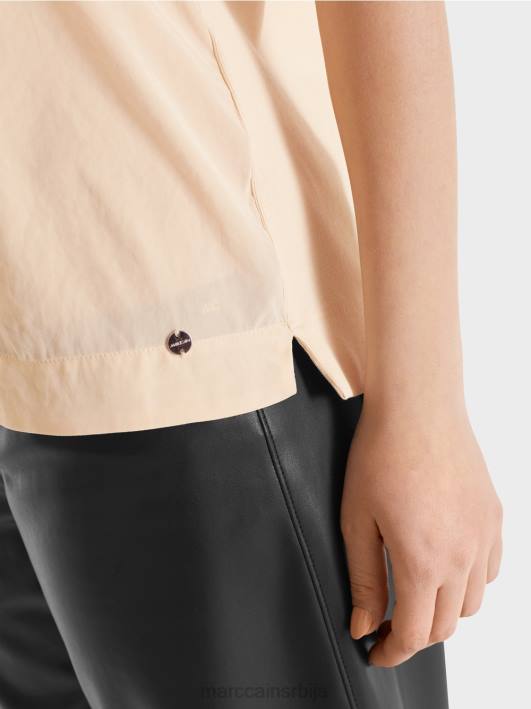 блуза са мешавином материјала Marc Cain D688907 тамна крема одећу