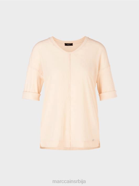 блуза са мешавином материјала Marc Cain D688907 тамна крема одећу