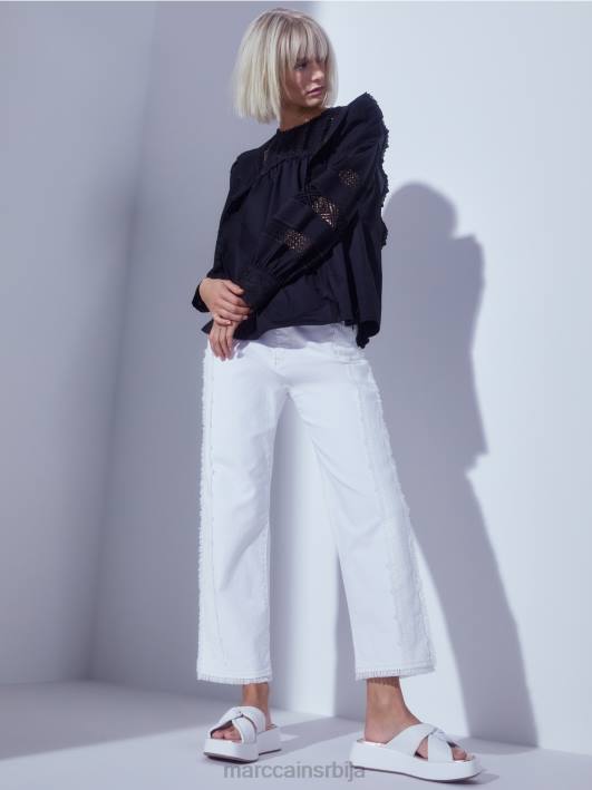 етнички инспирисана блуза Marc Cain D688908 црн одећу