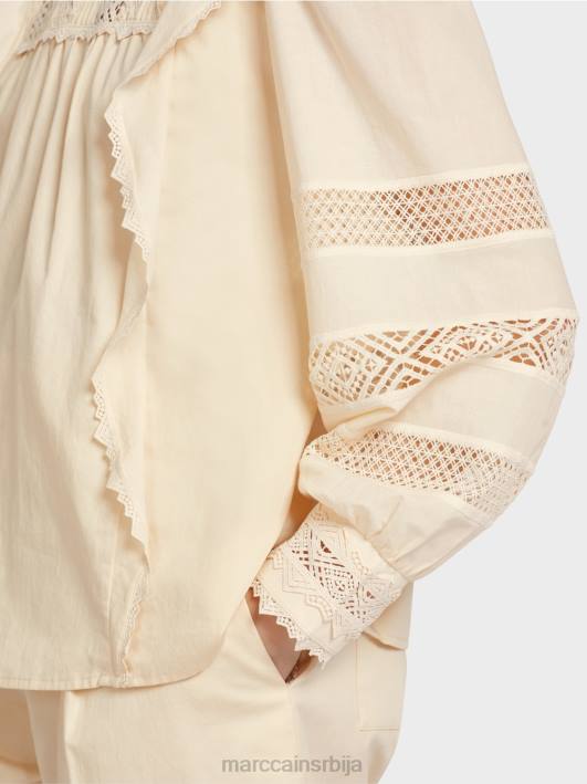 етнички инспирисана блуза Marc Cain D688911 цреме одећу