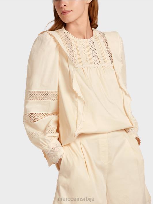 етнички инспирисана блуза Marc Cain D688911 цреме одећу