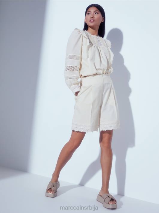 етнички инспирисана блуза Marc Cain D688911 цреме одећу