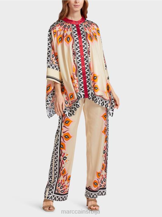 блуза у пончо стилу Marc Cain D688914 Бордо одећу