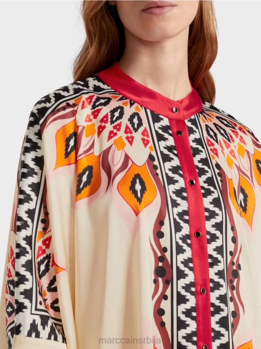 блуза у пончо стилу Marc Cain D688914 Бордо одећу