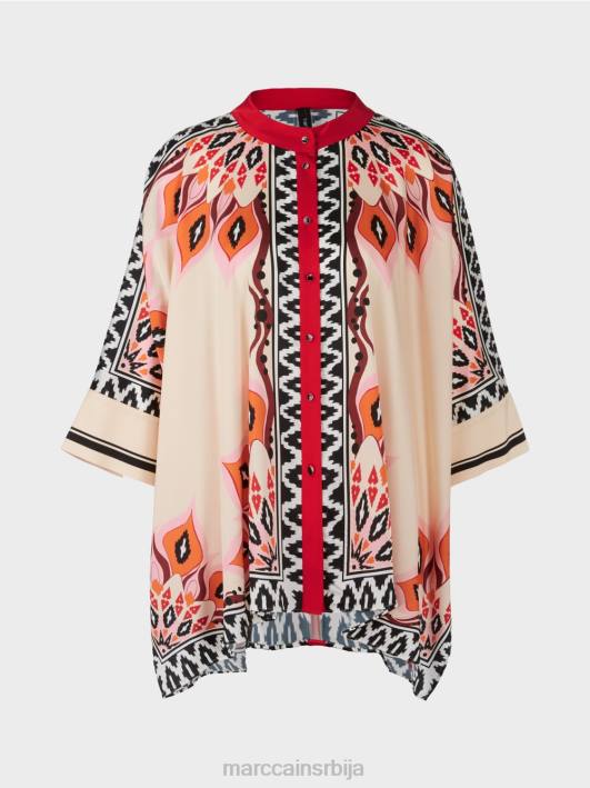 блуза у пончо стилу Marc Cain D688914 Бордо одећу