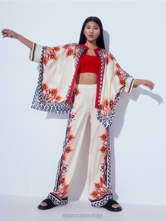 блуза у пончо стилу Marc Cain D688914 Бордо одећу