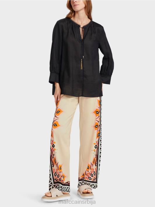 блуза у рамију (кинеска трава) Marc Cain D688915 црн одећу