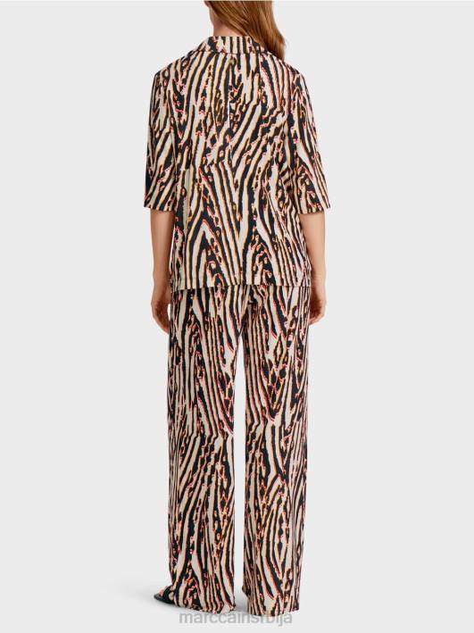 блуза са принтом животињског крзна Marc Cain D688919 Бордо одећу