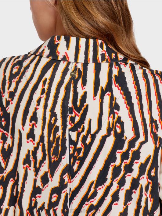 блуза са принтом животињског крзна Marc Cain D688919 Бордо одећу