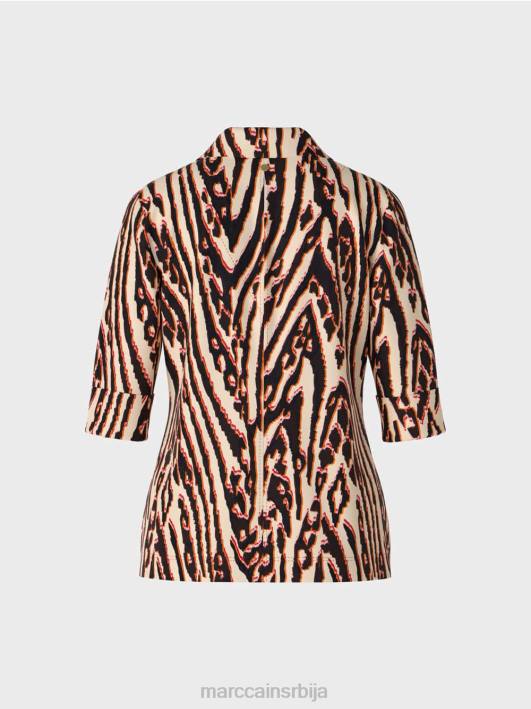 блуза са принтом животињског крзна Marc Cain D688919 Бордо одећу