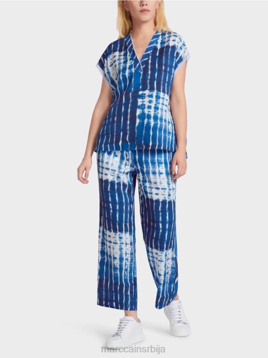 батик блуза са пругастим дизајном Marc Cain D688921 поноћно плава одећу